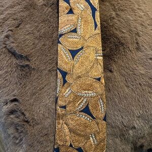 Giorgio Armani Brown Football Pattern Tie